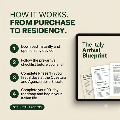 The Italy arrival blueprint: your first 90 days in Italy