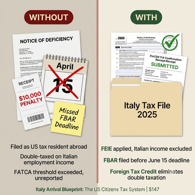 US tax obligations for Americans living in Italy