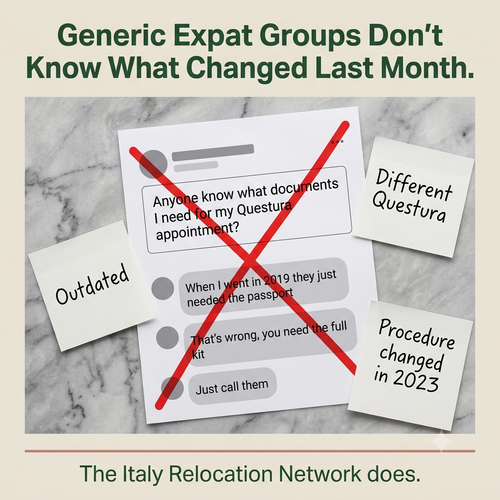 The Italy relocation network: Private expat community